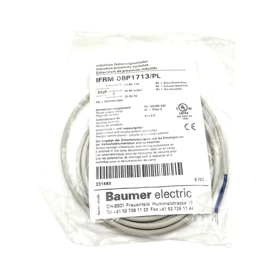 BAUMER IFRM 06P1713 PL Endüktif Sensör PNP