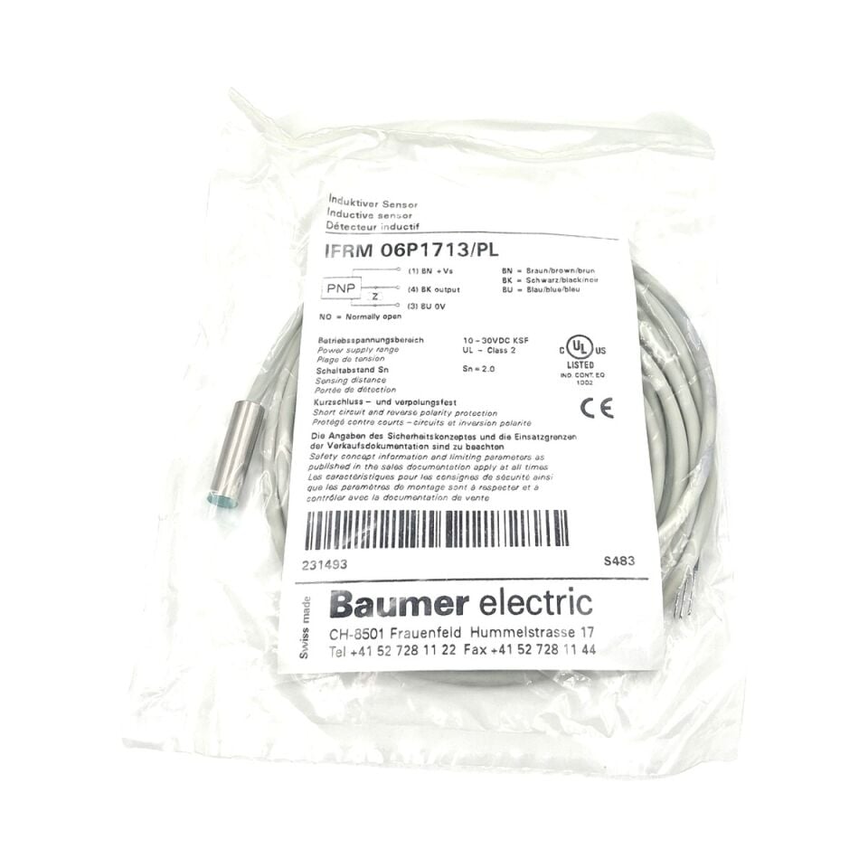 BAUMER IFRM 06P1713 PL Endüktif Sensör PNP