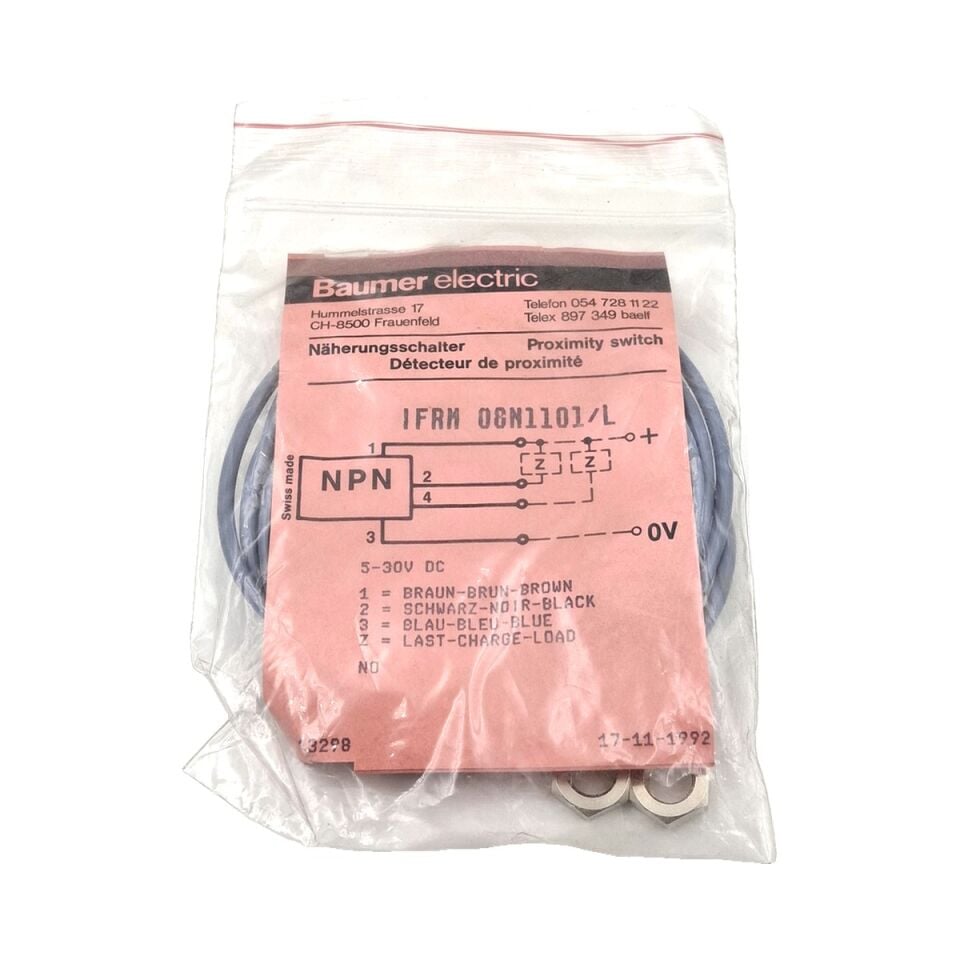 BAUMER IFRM 08N1101 L M8 Endüktif Sensör NPN