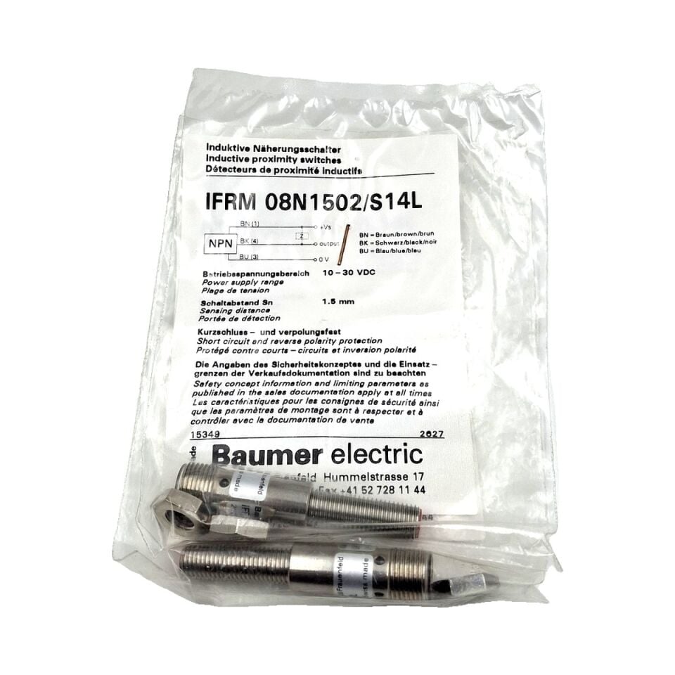 BAUMER IFRM 08N1502 S14L M8 Endüktif Sensör NPN
