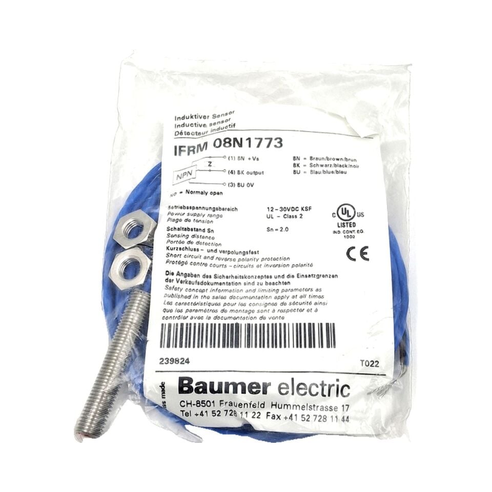 BAUMER IFRM 08N1773 M8 Endüktif Sensör NPN