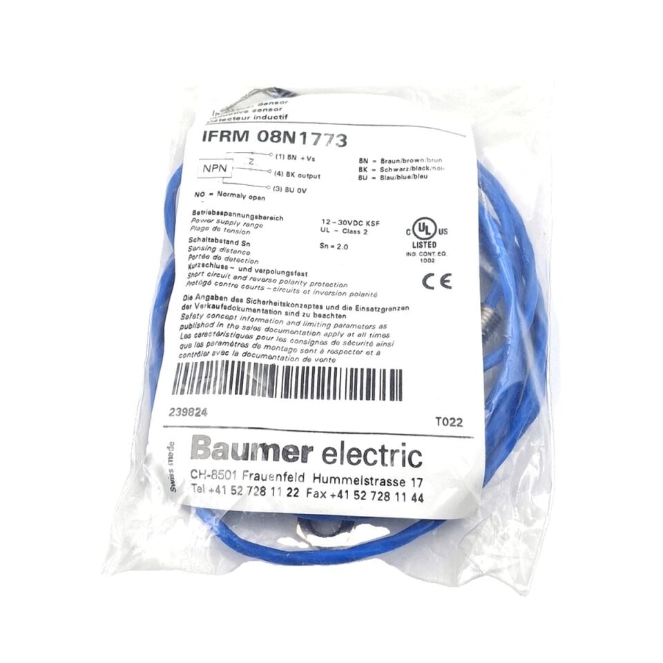 BAUMER IFRM 08N1773 M8 Endüktif Sensör NPN