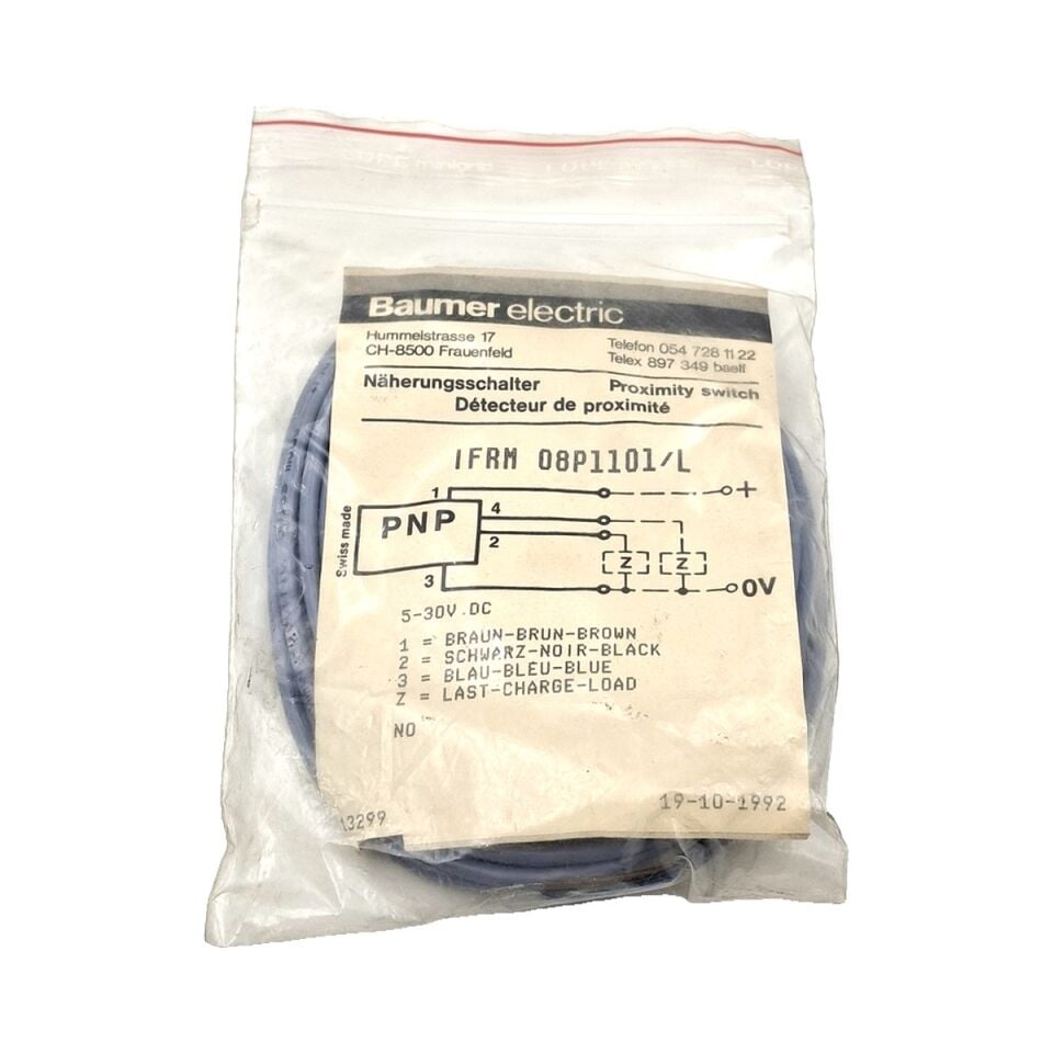 BAUMER IFRM 08P1101 L M8 Endüktif Sensör PNP
