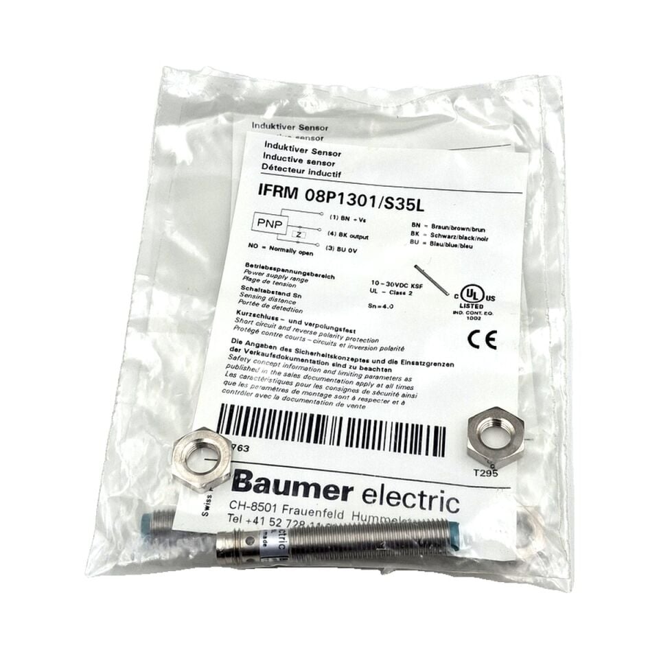 BAUMER IFRM 08P1301 S35L M8 Endüktif Sensör PNP