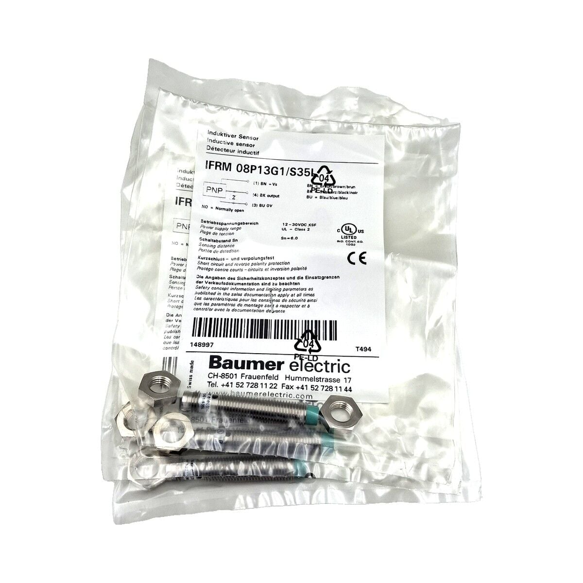 BAUMER IFRM 08P13G1 S35L M8 Endüktif Sensör PNP