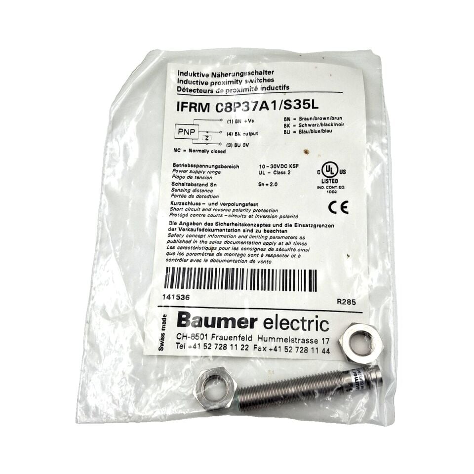 BAUMER IFRM 08P37A1 S35 L M8 Endüktif Sensör PNP