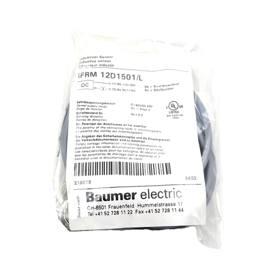 BAUMER IFRM 12D1501 L M12 Endüktif Sensör