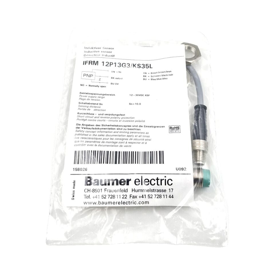 BAUMER IFRM 12P13G3 KS35L M12 Endüktif Sensör PNP