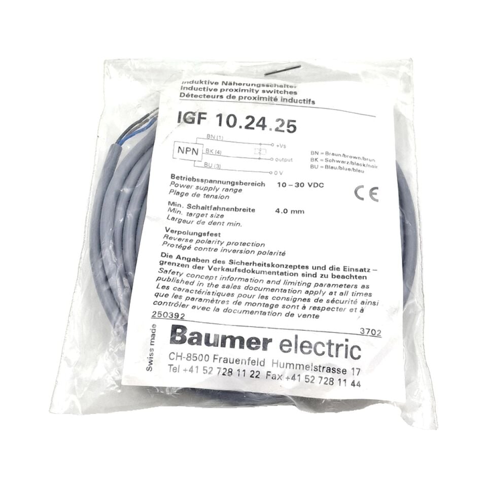 BAUMER IGF 10.24.25 Dişli Algılama Endüktif Sensörü