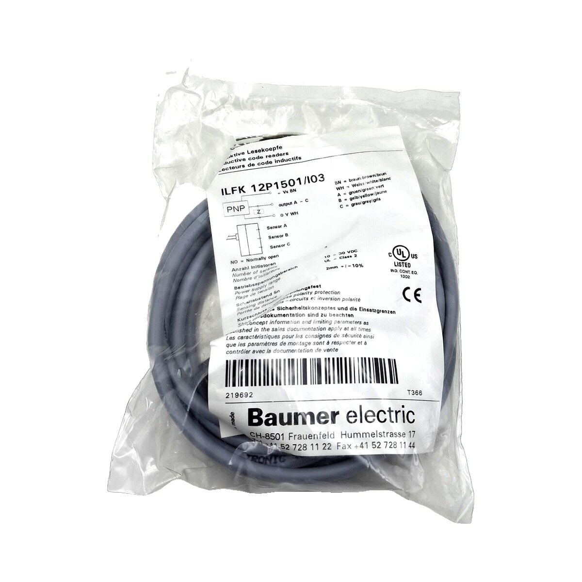 BAUMER ILFK 12P1501 I03 Endüktif Sensör PNP