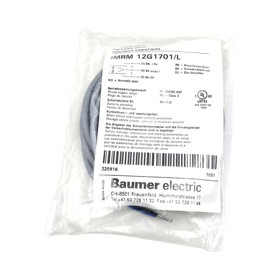 BAUMER IMRM 12G1701 L M12 Endüktif Sensör