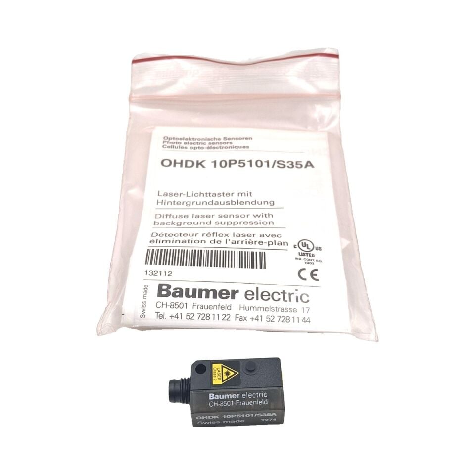 BAUMER OHDK 10P5101 S35A Arka Plan Bastırmalı Lazer Sensör PNP